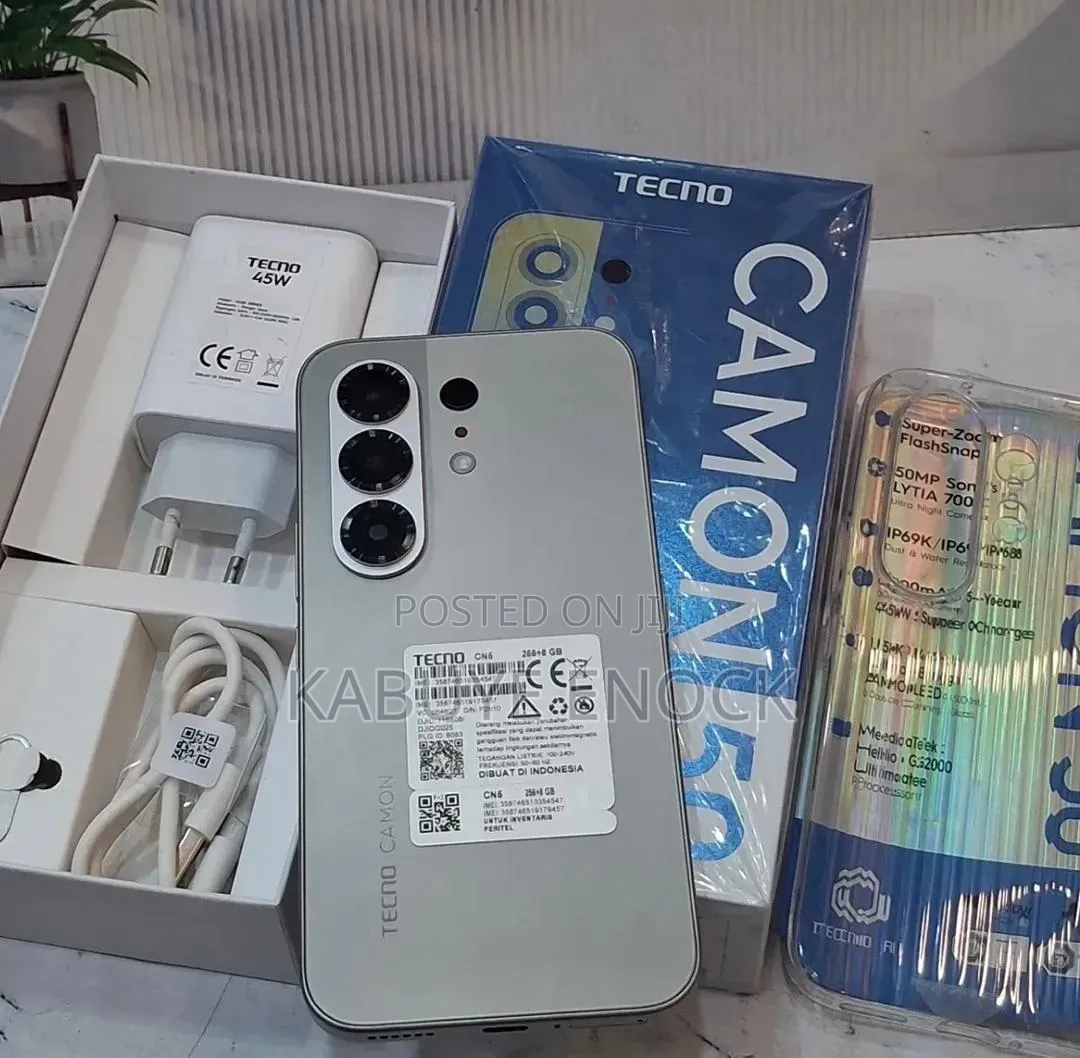 New Tecno Camon 50 256 GB Silver