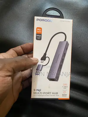 Porodo 5 in 1 Multi Port Hub