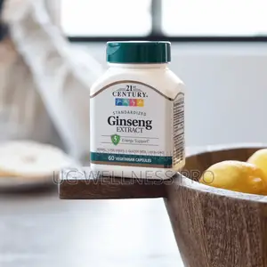 21st Century Ginseng Extract 60 Vegetarian Capsules -Vitality Energy