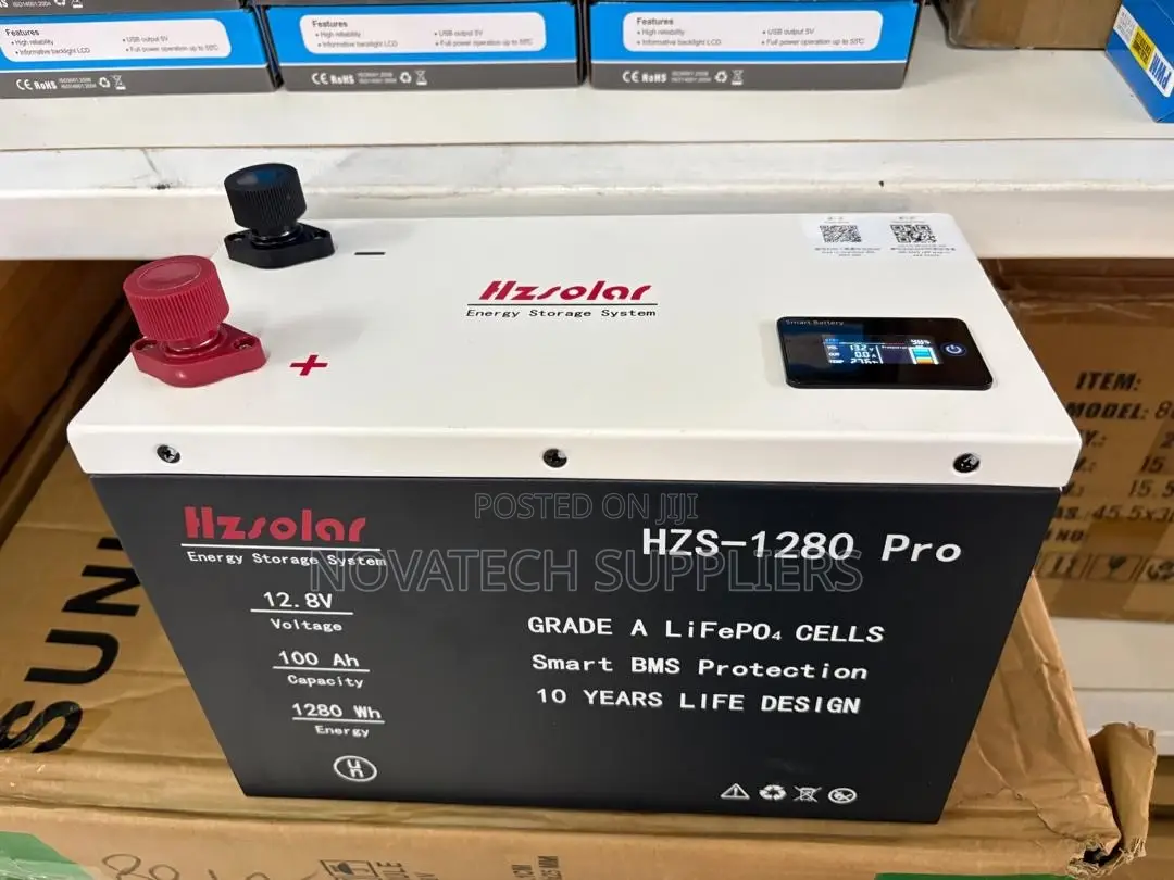HZS-1280 Pro 12.8V 100Ah LiFePO4 Lithium Battery – 1280Wh