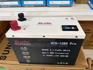 HZS-1280 Pro 12.8V 100Ah LiFePO4 Lithium Battery – 1280Wh