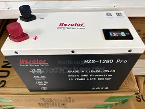 HZS-1280 Pro 12.8V 100Ah LiFePO4 Lithium Battery – 1280Wh