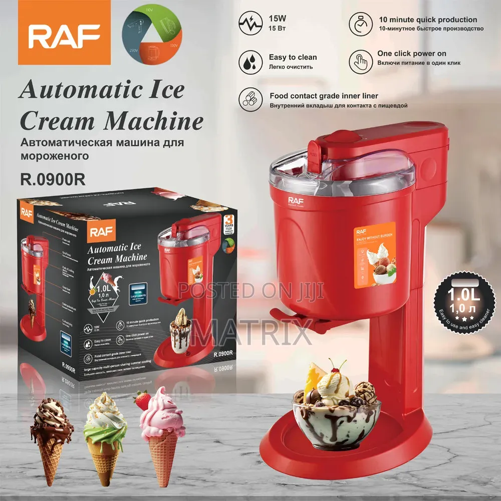 RAF Automatic Ice Cream Maker | 1L Homemade Frozen Dessert Machine