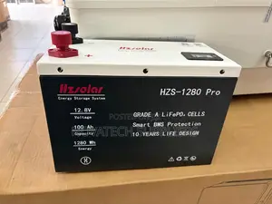 HZS-1280 Pro 12.8 Nominal v 100Ah LiFePO4Battery–1.28kWh Solar Storage