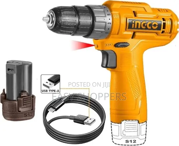 INGCO 12V Cordless Drill With One Battery 1.5Ah