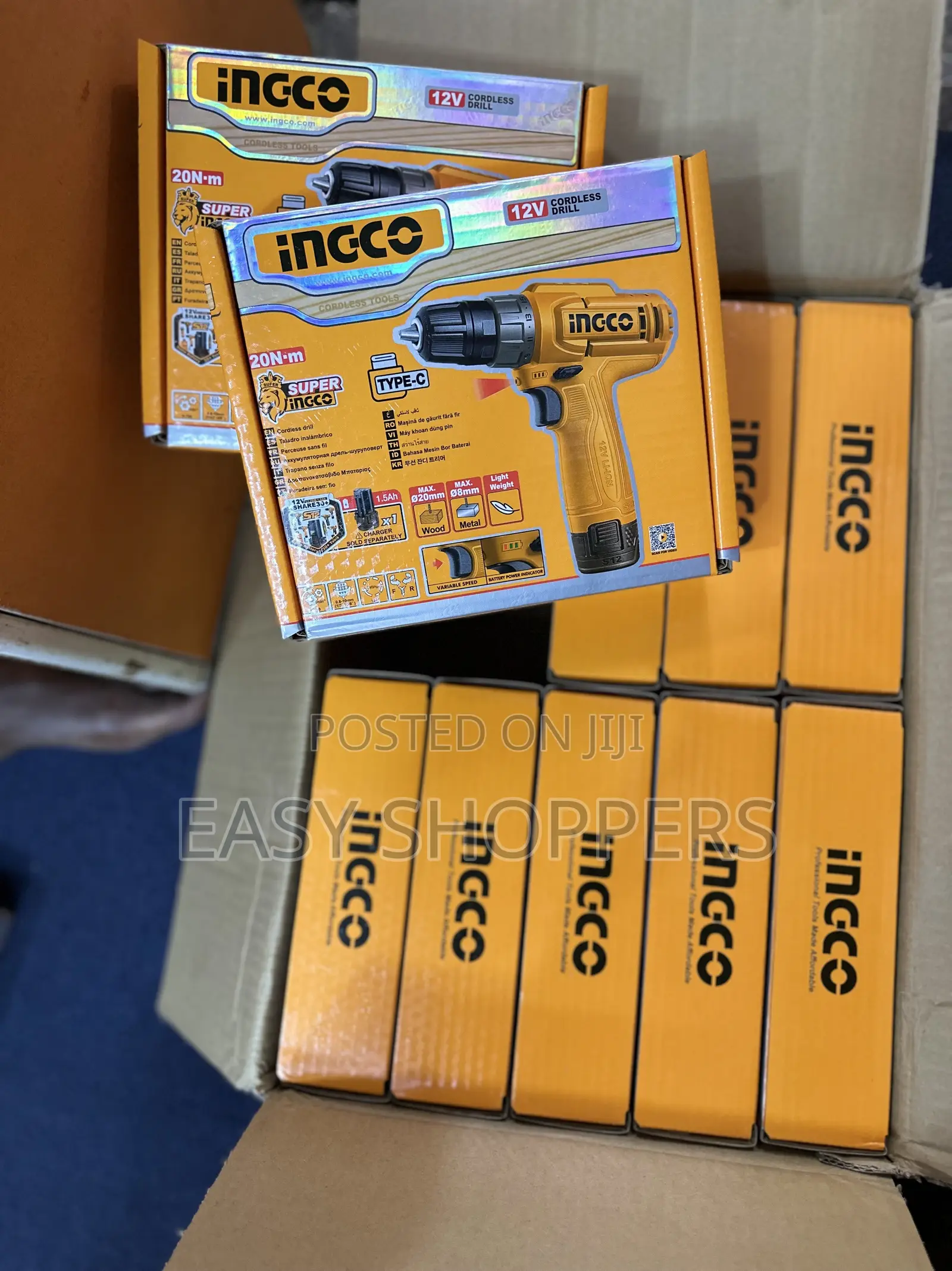 INGCO 12V Cordless Drill With One Battery 1.5Ah