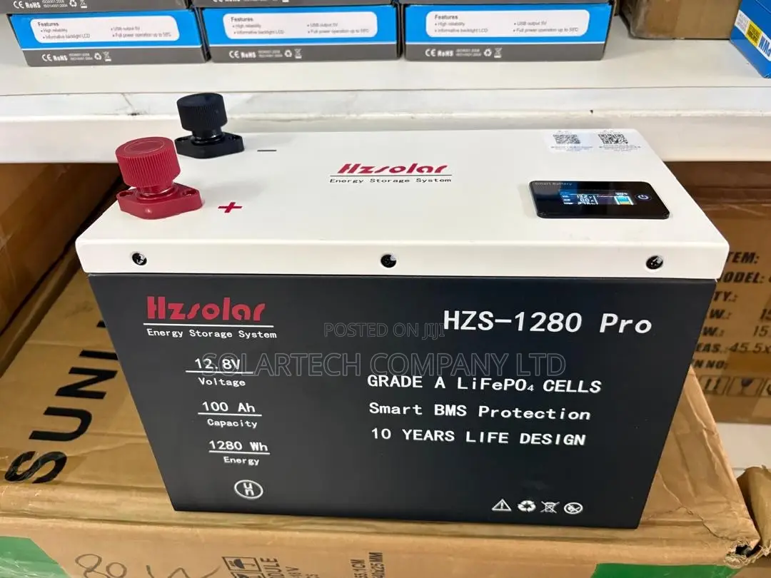 HZS-1280 Pro 12.8V 100Ah LiFePO4 Lithium Battery – 1280Wh
