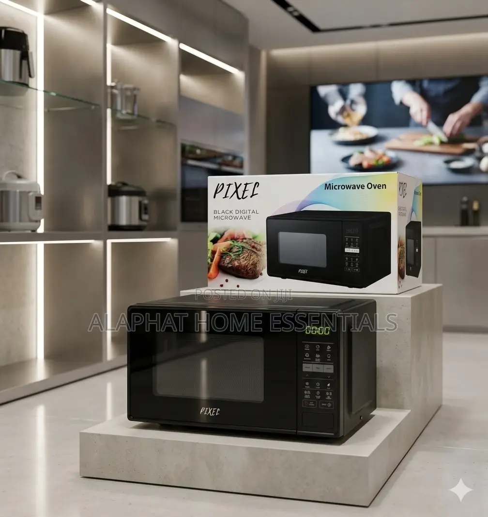Pixel 20L Black Digital Microwave Oven