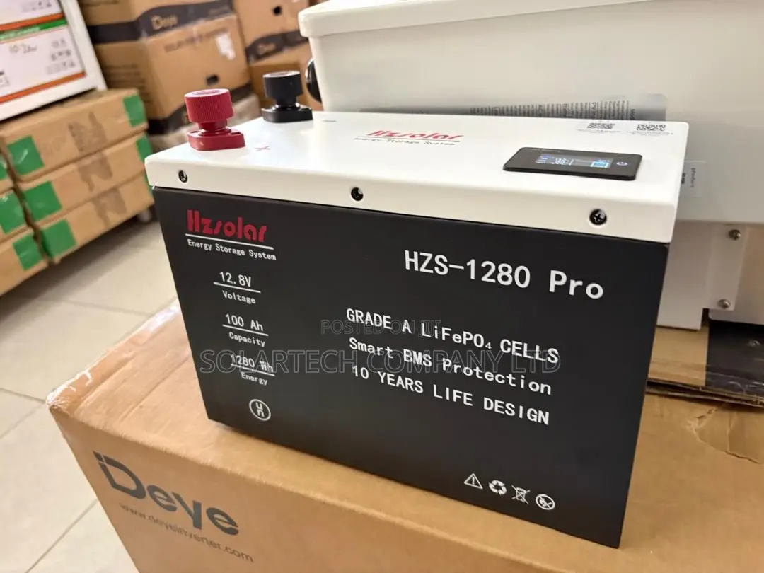 HZS-1280 Pro 12.8V Lithium Battery – 100Ah Grade a LiFePO4