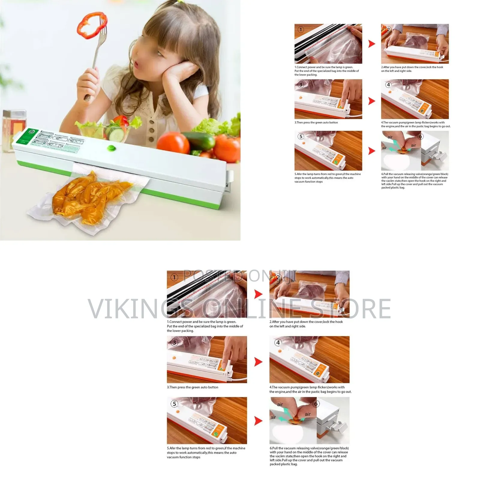 Household Food Vacuum Sealer Packaging Machine Automatic Electric Film