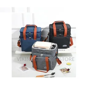 Double-Layer Insulated Lunch Bag , a Front Zipper Pocket, and Dual