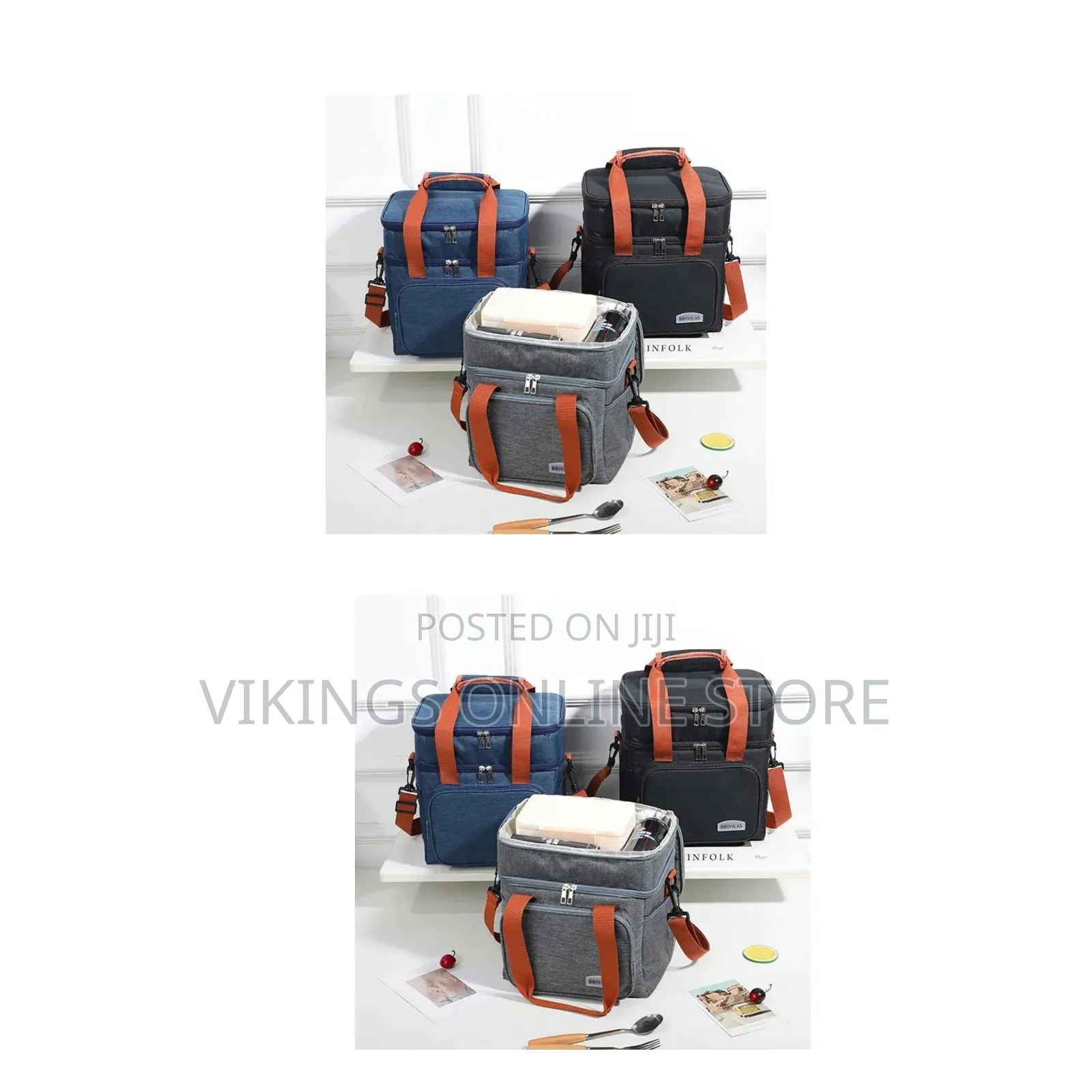 Double-Layer Insulated Lunch Bag , a Front Zipper Pocket, and Dual