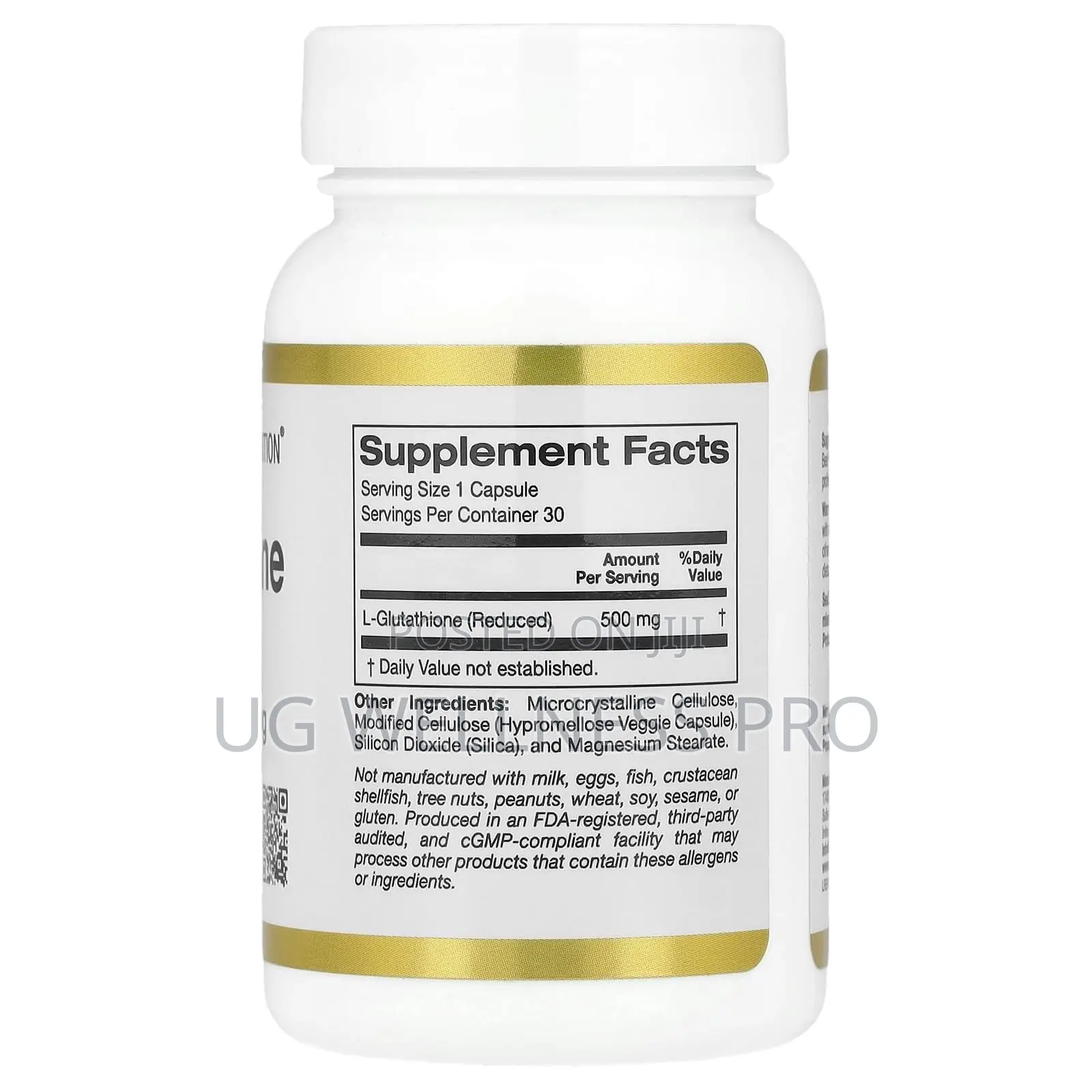 L-Glutathione Reduced 500mg Antioxidant Detox 30s