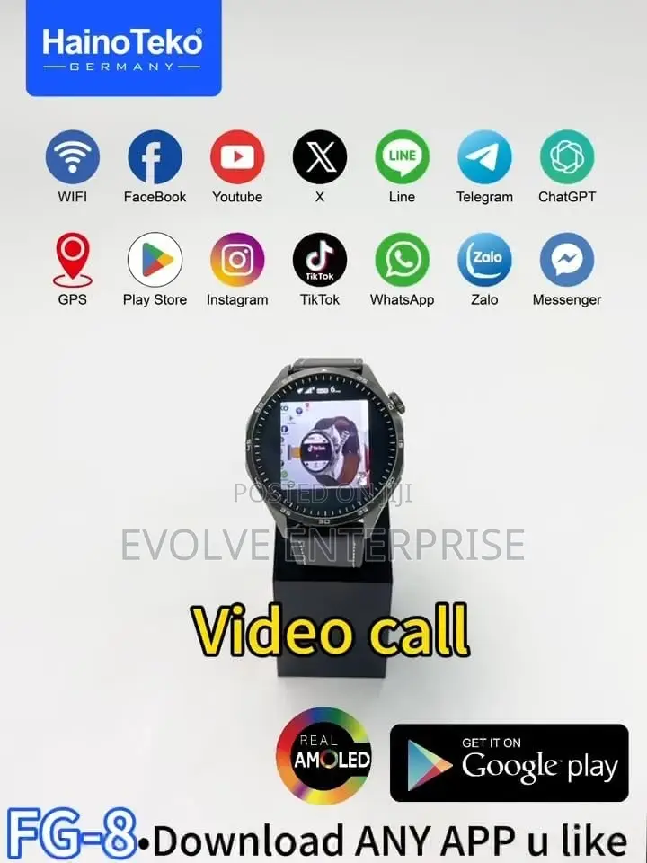 HainoTeko FG-8 5G Android Smart Watch With SIM Card Support