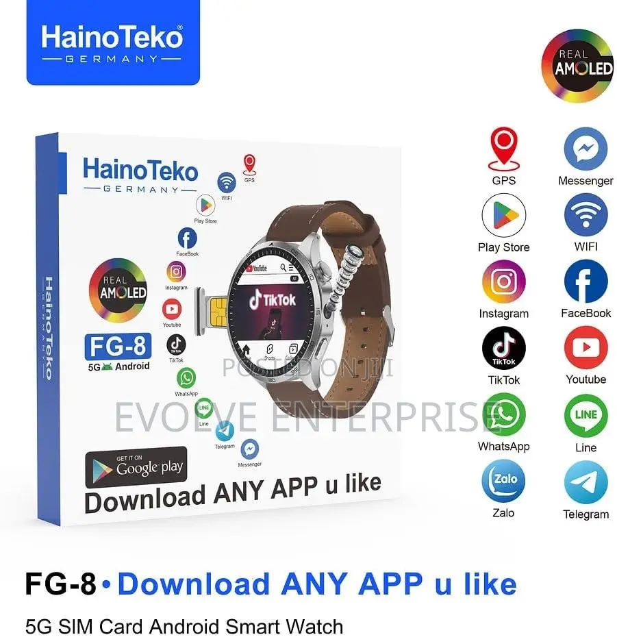 HainoTeko FG-8 5G Android Smart Watch With SIM Card Support
