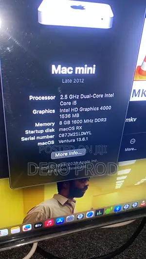 Desktop Computer Apple Mac Mini 8GB Intel Core i5 HDD 1T