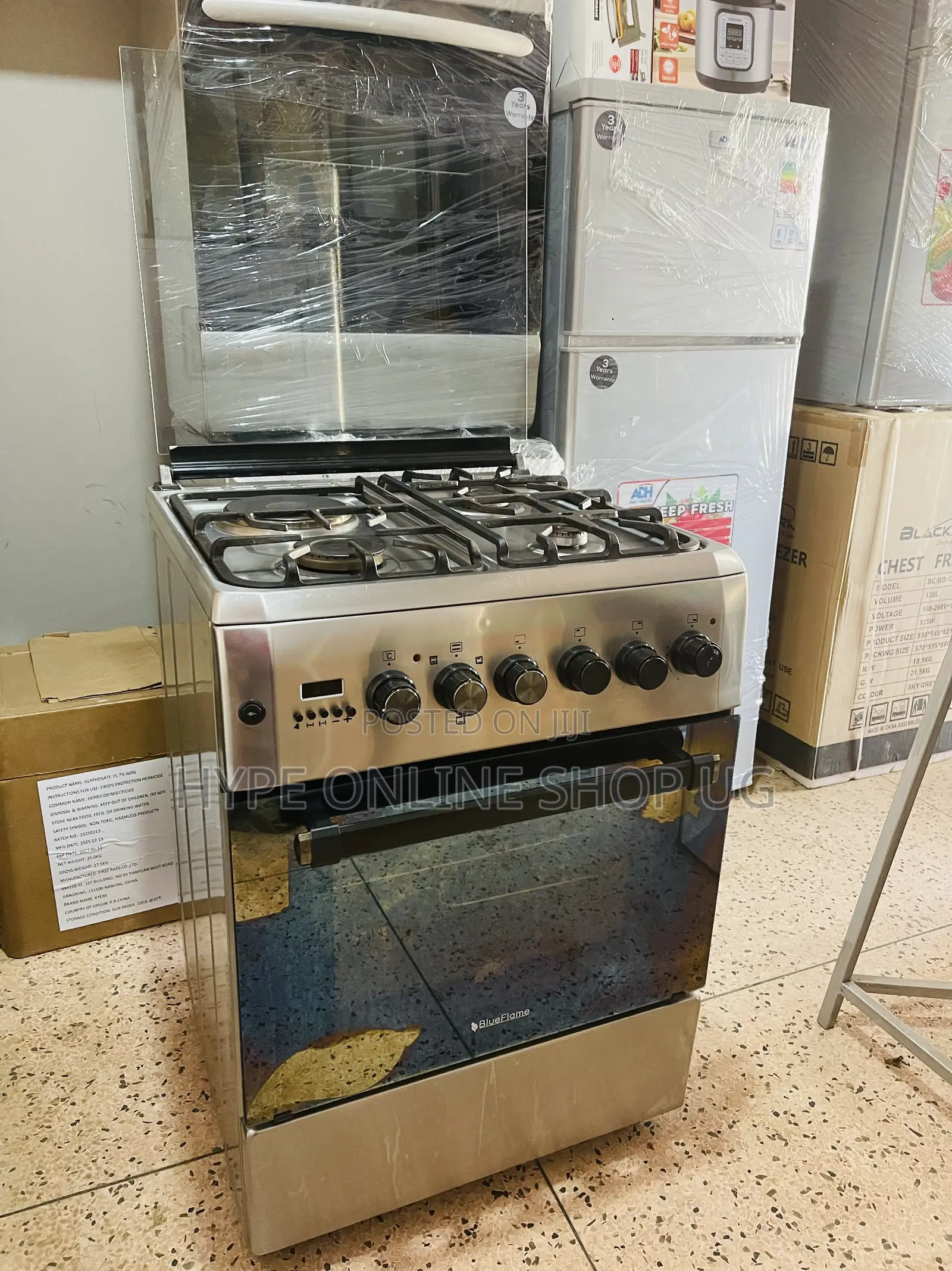 Blueflame Imported Used 60/60,3+1,full Oven Electric With Fan Cooker