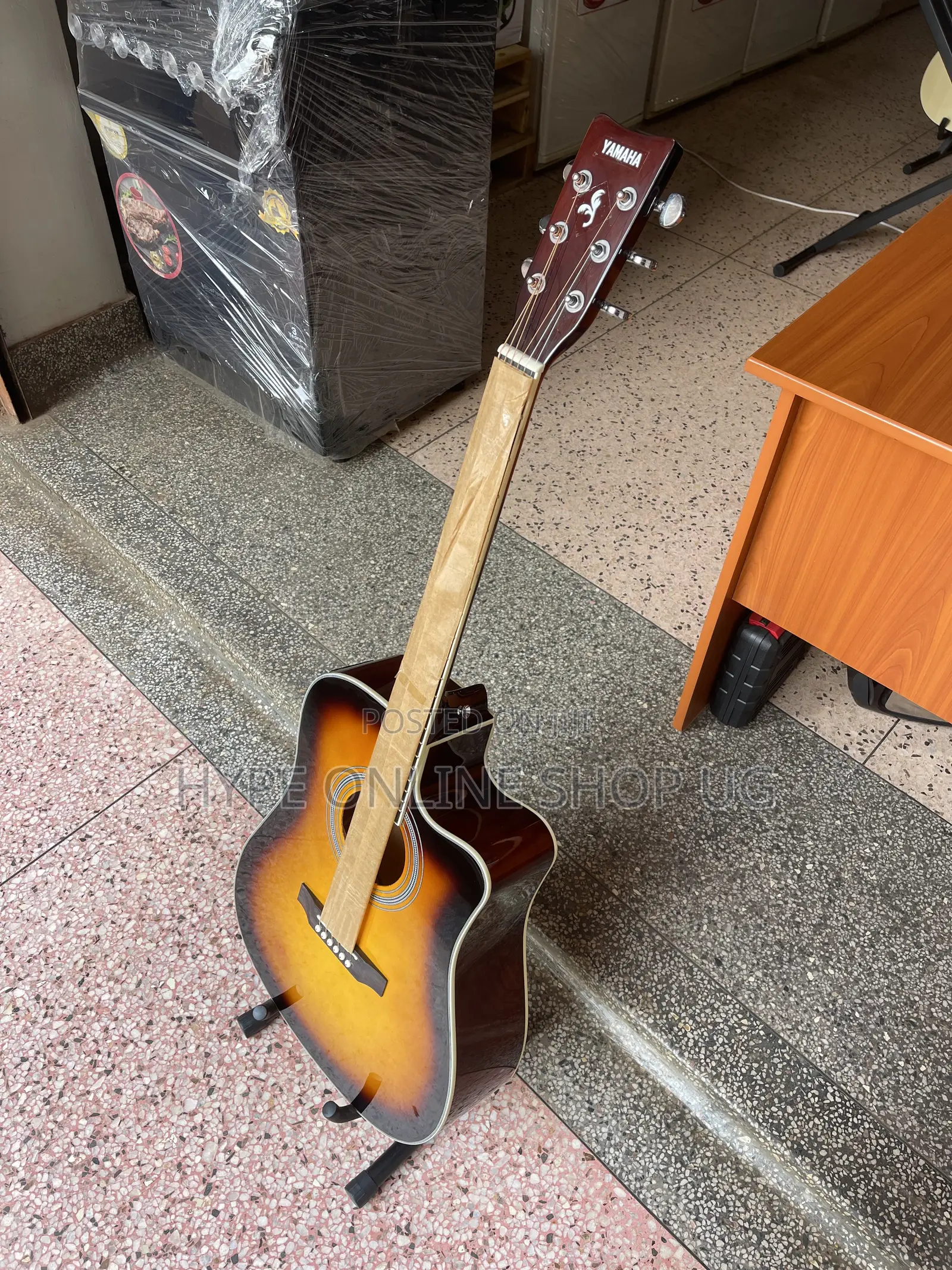 Fire Burn Brandnew Mahogany Powered/Electric Acoustic Guitar
