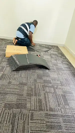 Office PVC Tile Carpets High Durability Per Squaremeter