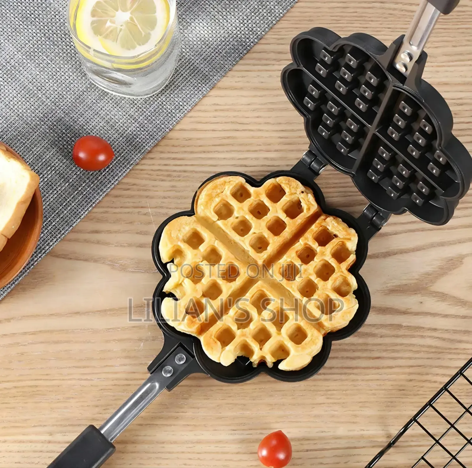 Stovetop Heart-Shaped Waffle Maker Pan