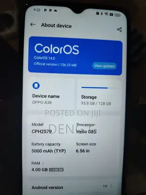 Oppo A38 128 GB Black