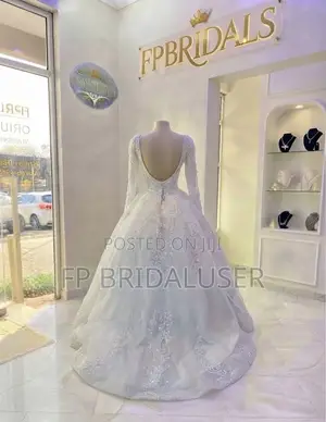 Wedding Gown for Hire Long-Sleeved Floral