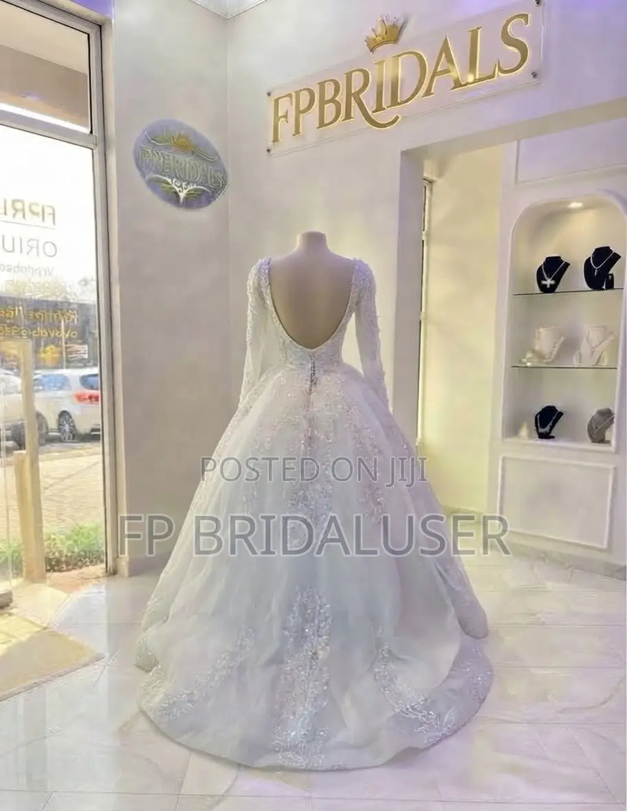 Wedding Gown for Hire Long-Sleeved Floral