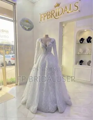 Wedding Gown for Hire Long-Sleeved Floral