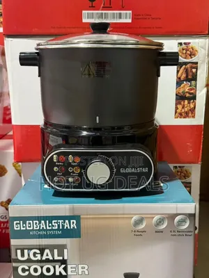 Globalstar 6.5L Non-Stick Ugali Cooker/ Posho Maker With Glass Lid