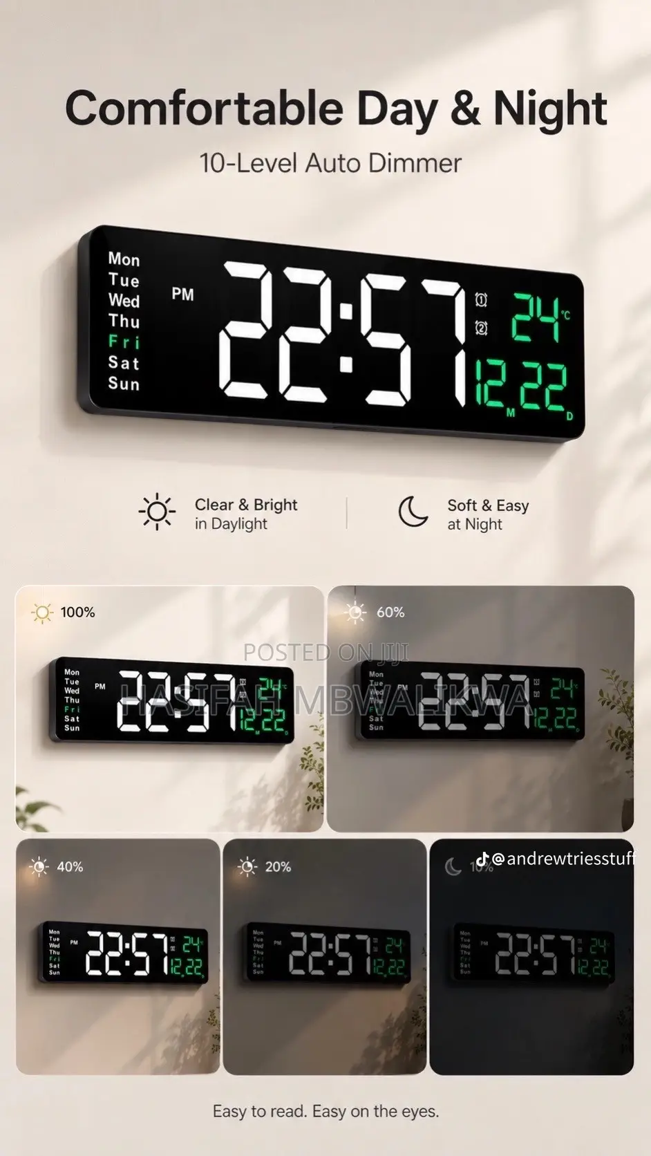 Large LED Digital Clock