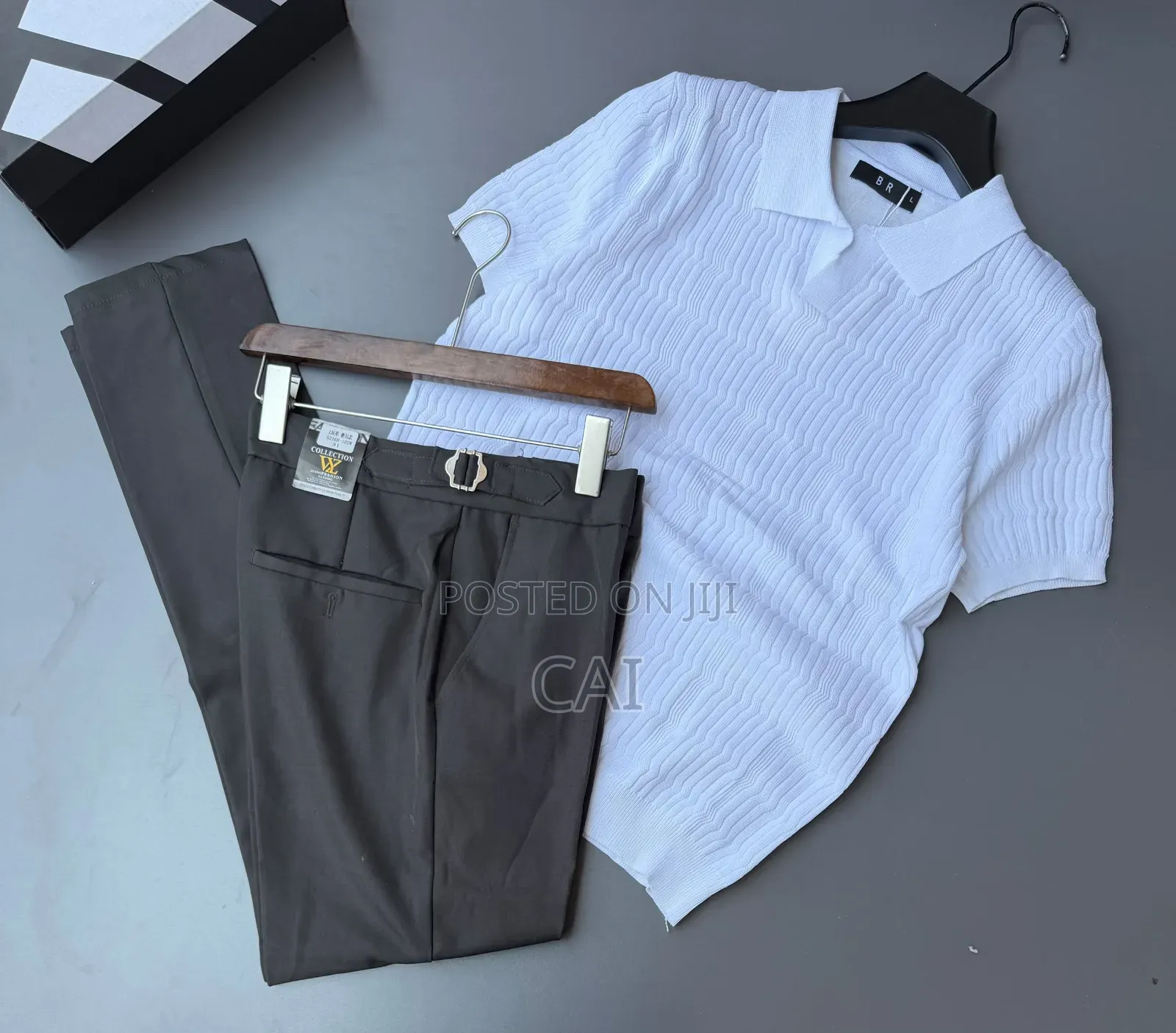 Beltless Pants X Polo Shirt