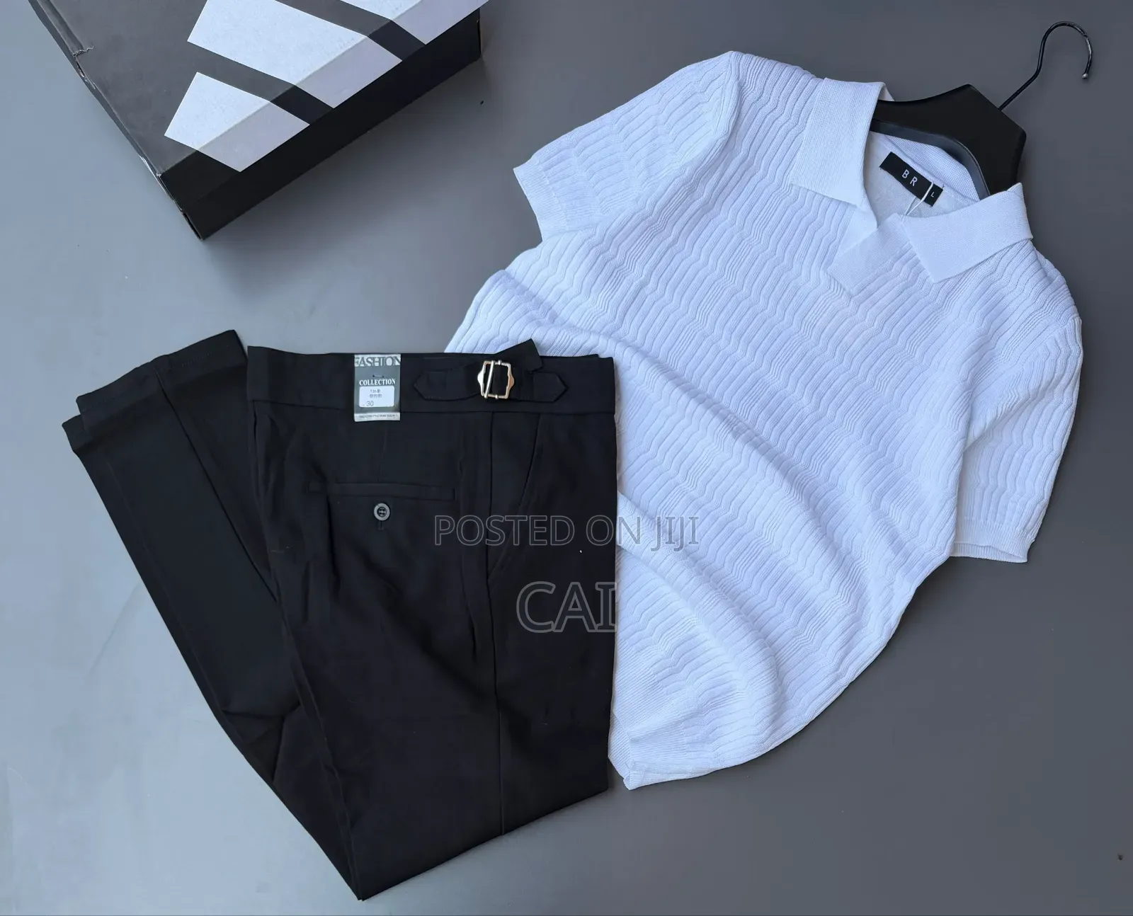 Beltless Pants X Polo Shirt