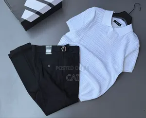 Beltless Pants X Polo Shirt