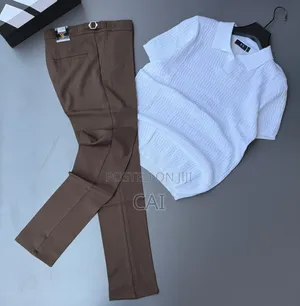 Beltless Pants X Polo Shirt