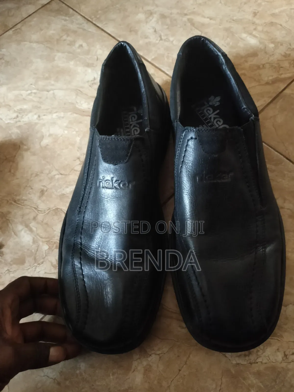 UK Used Men Size 45 Original Black Leather Shoes