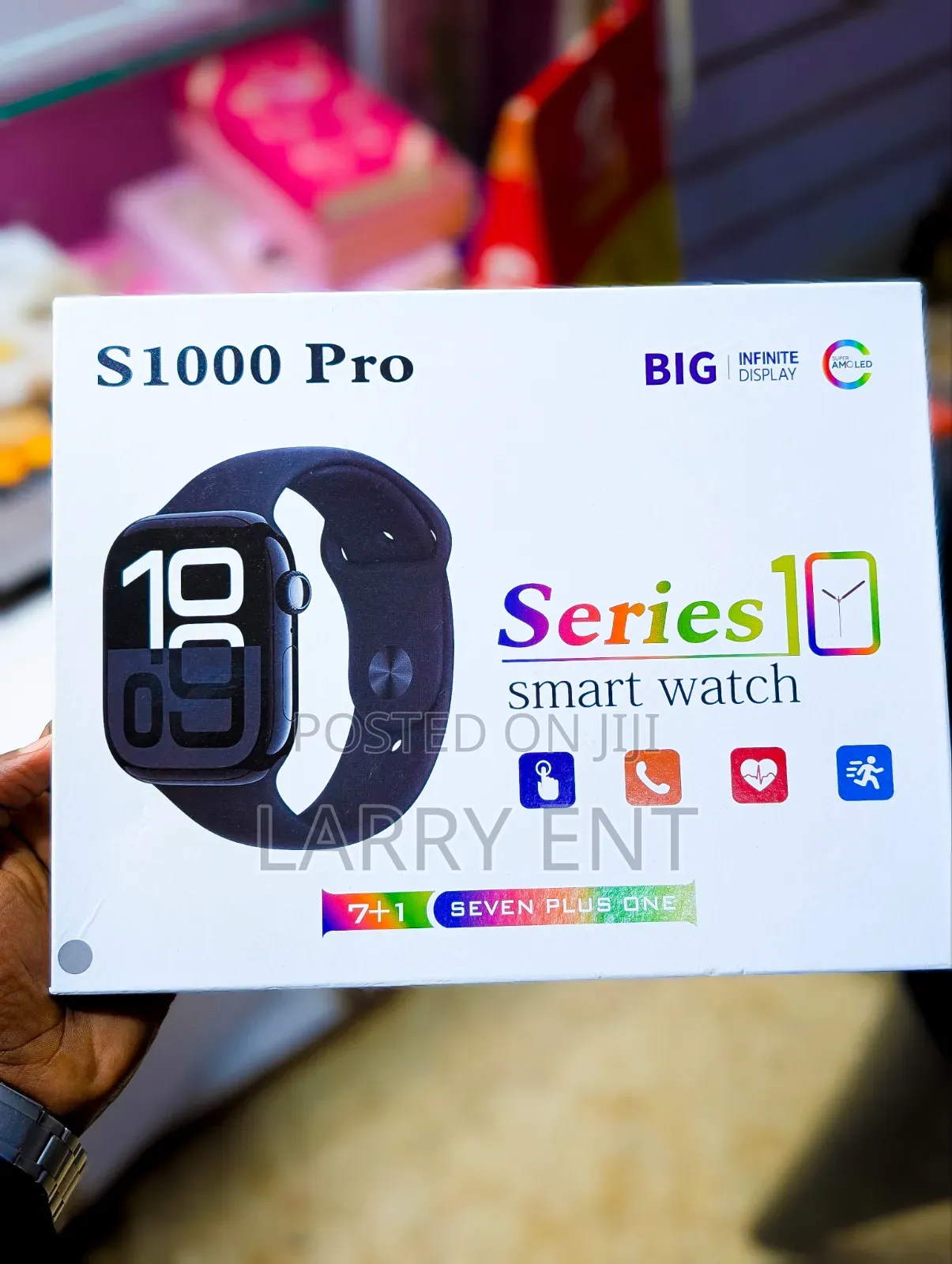 S1000 Pro Smartwatch 7 Straps Metallic Strap iPhone Android