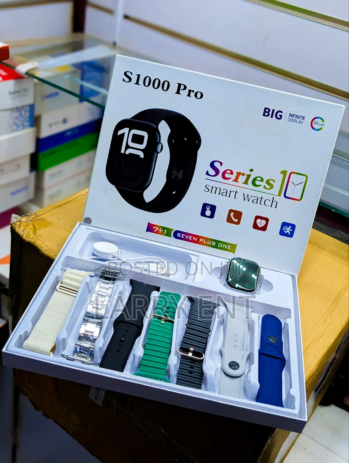 S1000 Pro Smart Watch 7 Straps Compatible iPhone Android