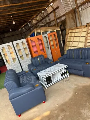 Grey Leather Sofa