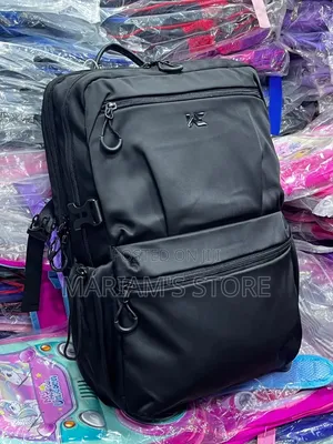 Black Oxford Cloth Laptop Backpack Bag
