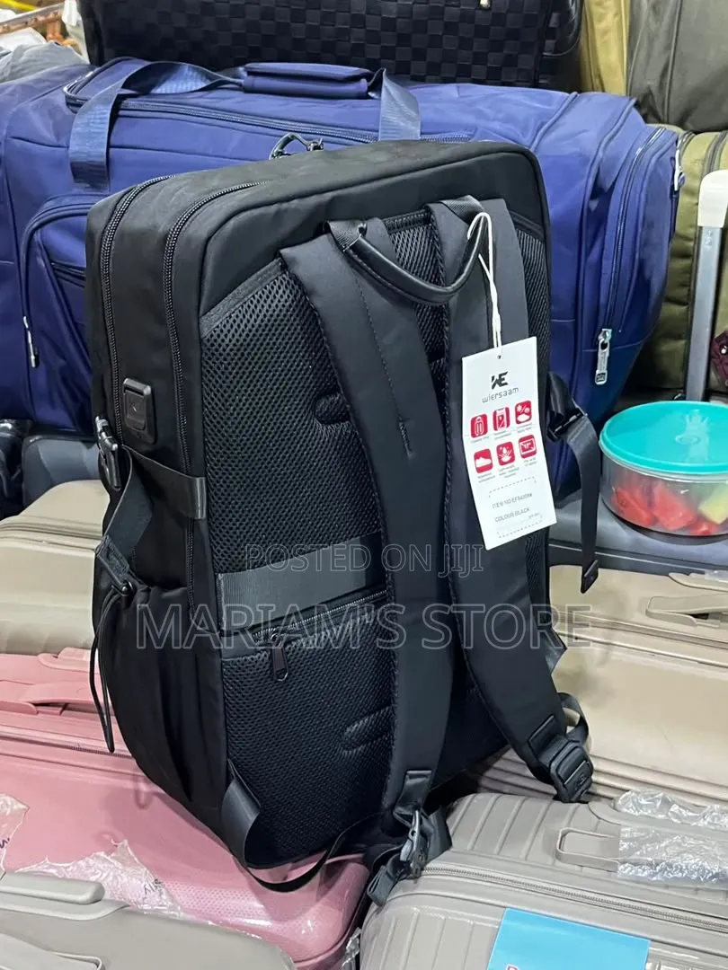 Black Oxford Cloth Laptop Backpack Bag