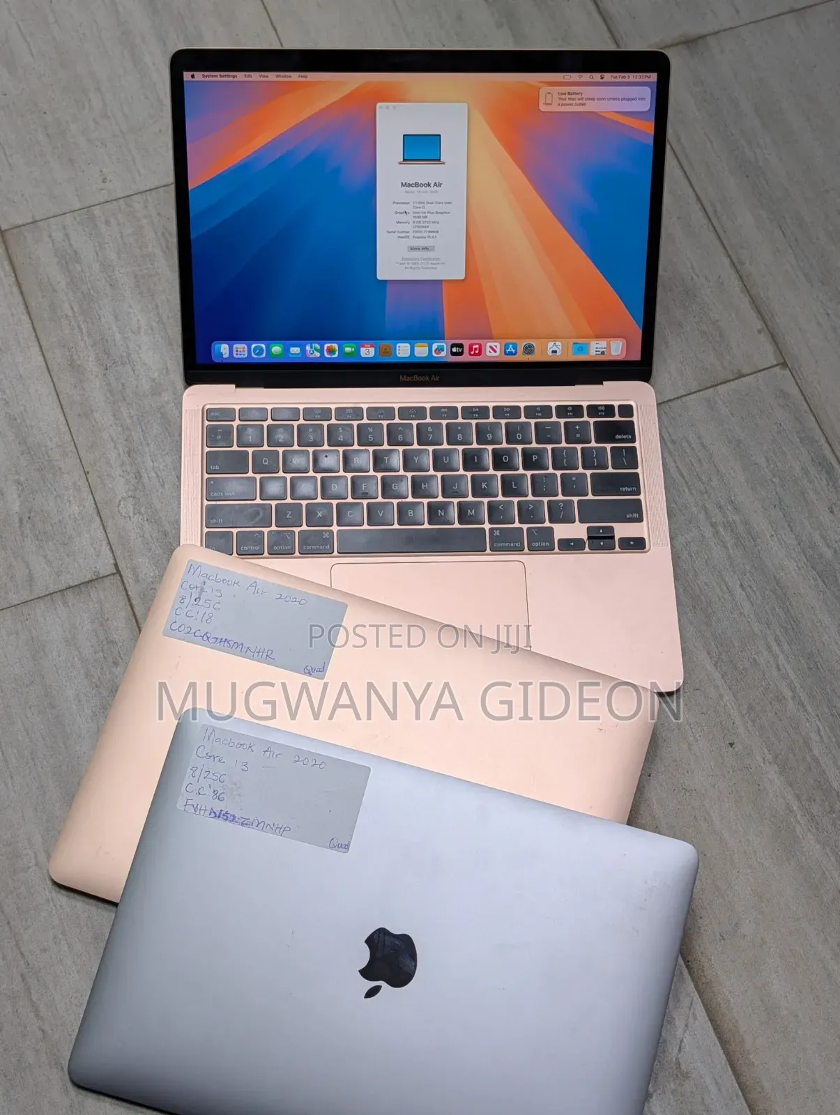 New Laptop Apple MacBook Air 2020 M1 16GB Apple M1 Pro SSD 256GB