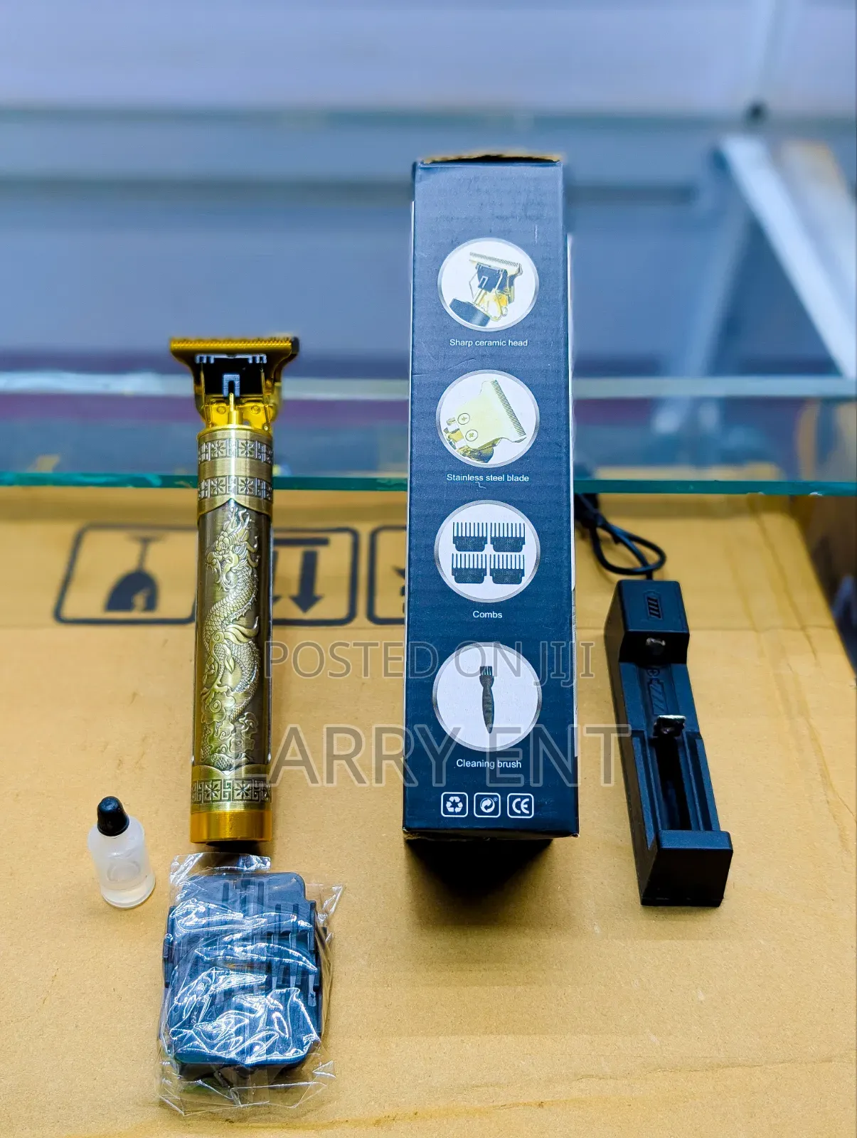 Vintage Rechargeable Hair Trimmer With Combs Charger Oil