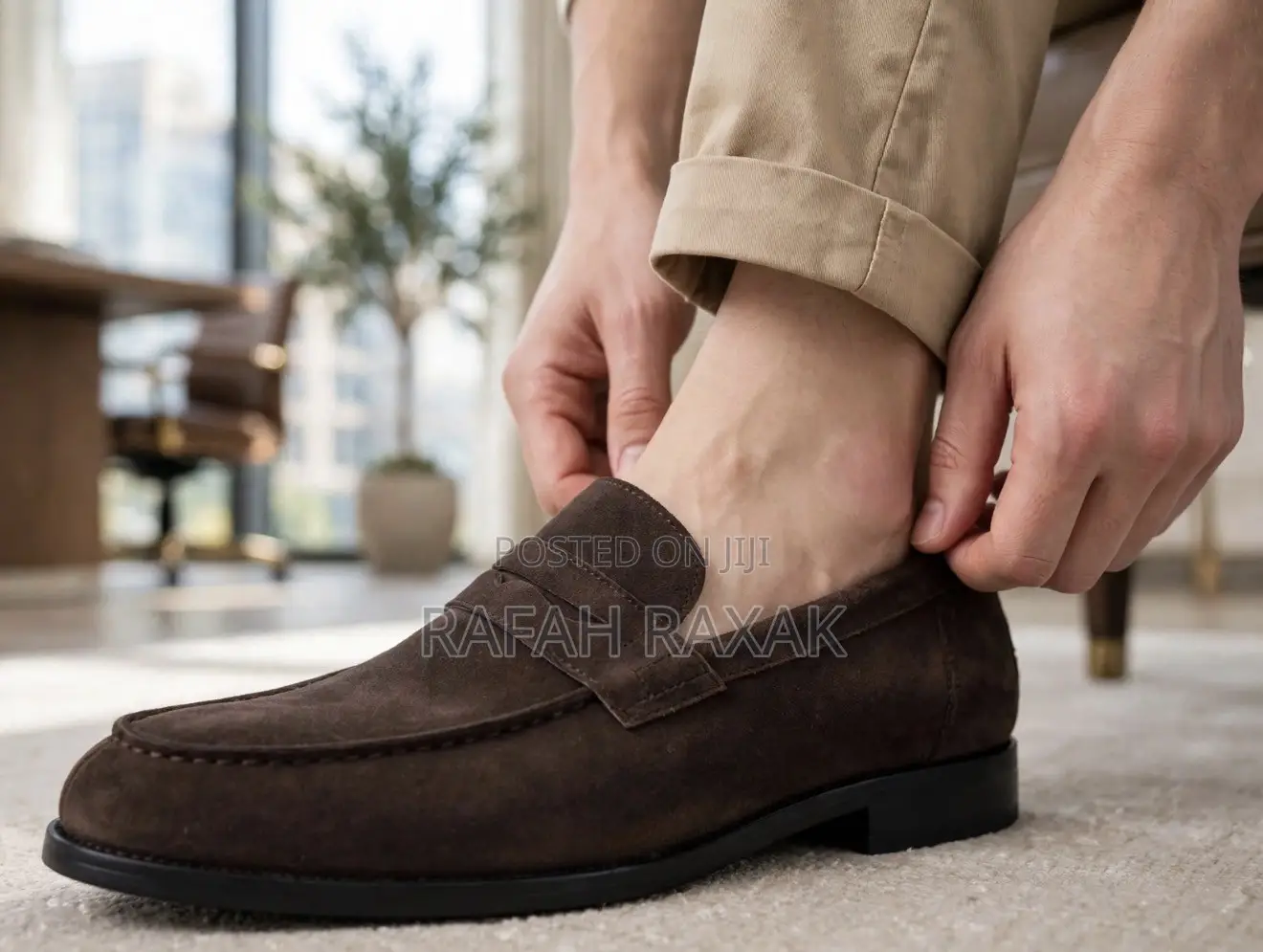 Original Men’s Coffee Brown Robby Cavally Suede Loafers