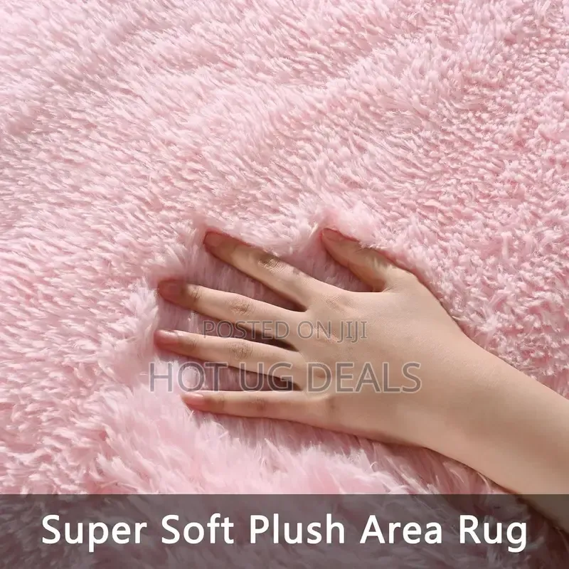 1.5 X2m Medium Size Soft Fluffy Center Carpets - Pink