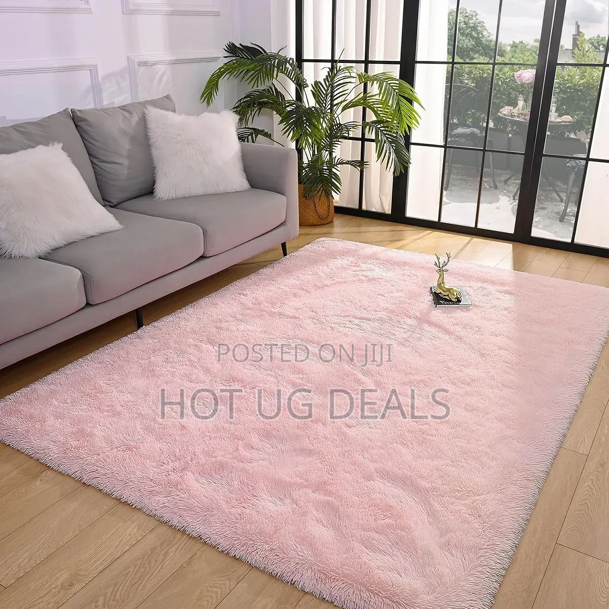 1.5 X2m Medium Size Soft Fluffy Center Carpets - Pink