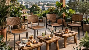 Rattan Cafe Plastic Chairs Plastic Chairs