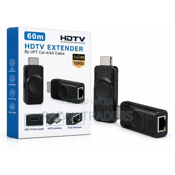 60M HDMI HDTV Extender Over Cat6/Cat6A Cable – Full HD 1080p