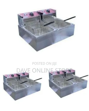 12-Liter Commercial Double Tank Electric Deep Fryer