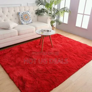 Medium Fluffy Shaggy Center Carpet 1.5m X 2m – Red