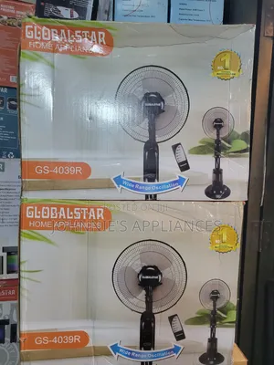 Globalstar GS-4039R Heavy-Duty Standing Fan With Remote Control